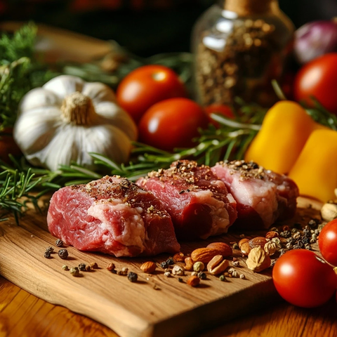 肉蔬坚果蒜瓣桌面