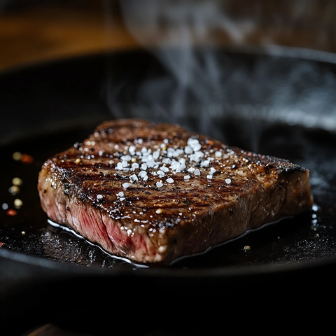 烤和牛排佐海盐黑胡椒