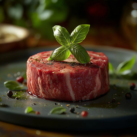 牛排上的芭蕾香草与香料的交响