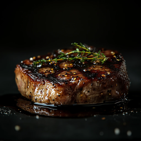 黑椒松露油腌肉高清水摄影