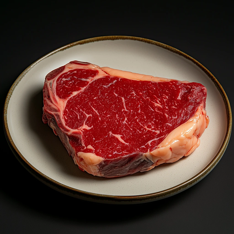 生肋眼牛排白盘摆放