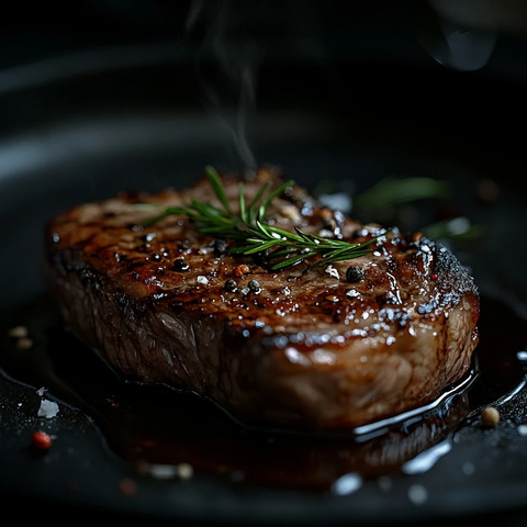 餐厅牛排高对比摄影