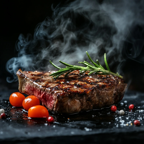 烟熏牛排美食照片