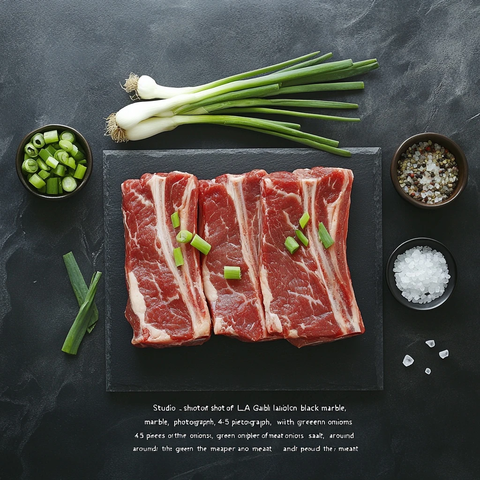 韩式烤肉配绿葱盐椒