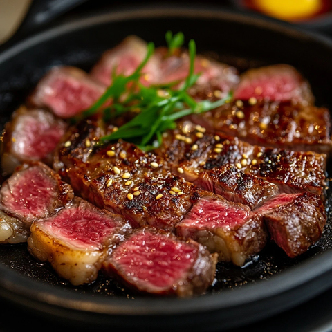 韩式料理牛排静物摄影