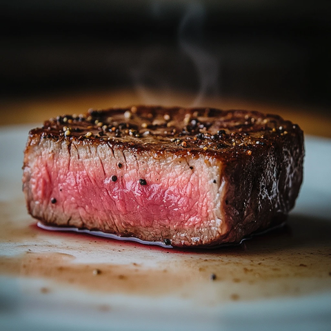 西式牛排前视图