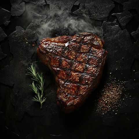 巨型烟熏牛排与火药迷迭香