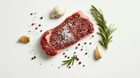 牛排盐胡椒配香草大蒜