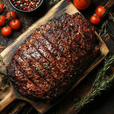 自制烟熏牛腩美食摄影