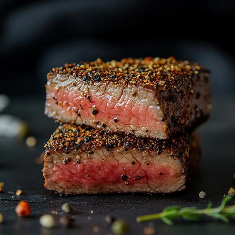 香料牛排调料特写