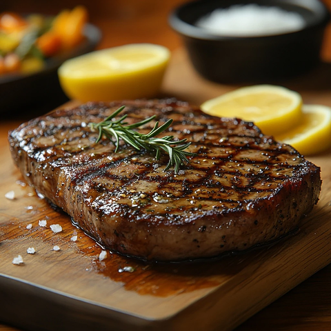 烤肋眼牛排配香草黄油