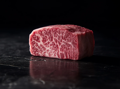 日本和牛切片侧视图