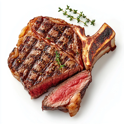干式熟成骨牛排切片