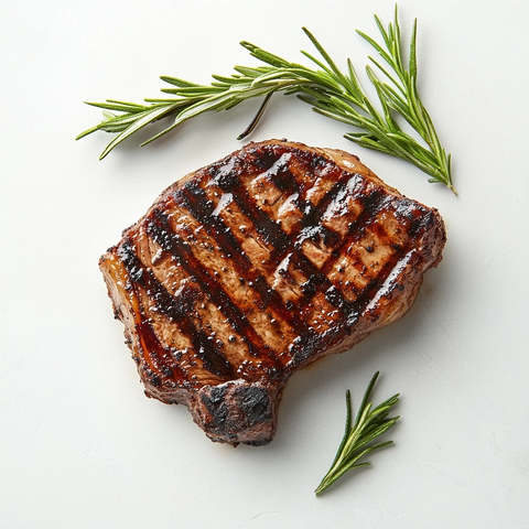 烤牛排配迷迭香