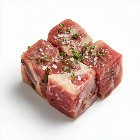 立方体肉类白色背景