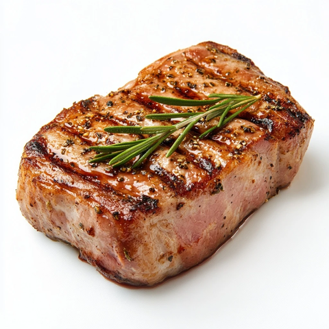 美味猪肉纯白背景美食海报