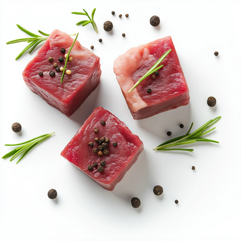 三块肉立方配迷迭香黑胡椒
