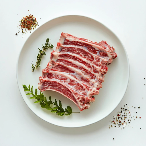 新鲜生羊肉肋排装饰