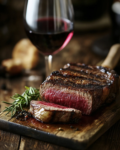 牛排切割木板意大利酒