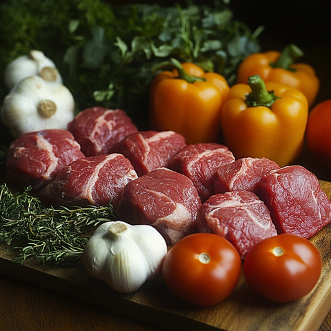 新鲜蔬菜肉类组合