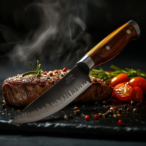 不锈钢刀木柄切牛排
