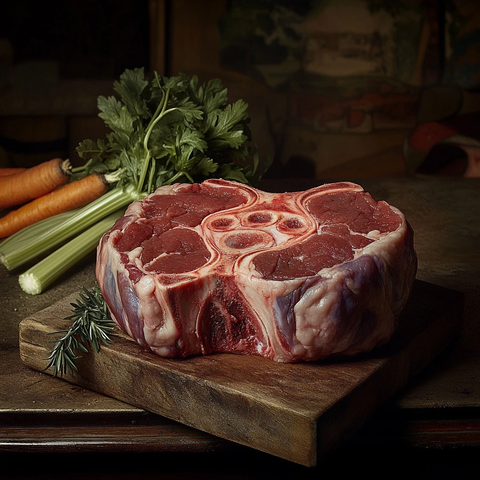 带骨牛肉胫肉与蔬菜