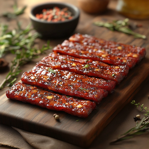 传统工艺猪肉脯美味呈现