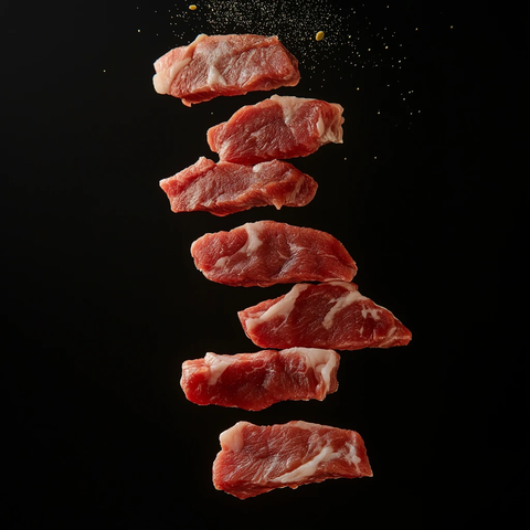 肉片飞翔夜空商业摄影