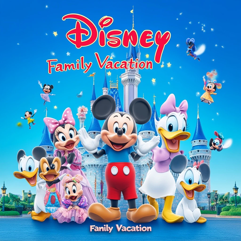 迪士尼家族度假欢乐场景