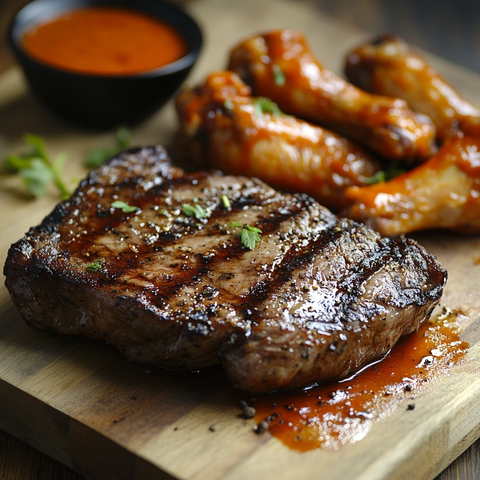 牛排与水牛城鸡翅