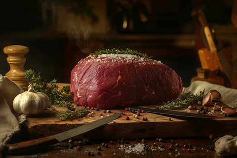 烤牛肉木块配料刀布