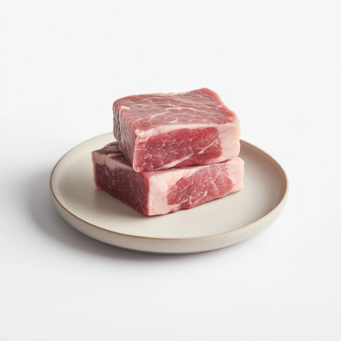 两块叠放的羊排