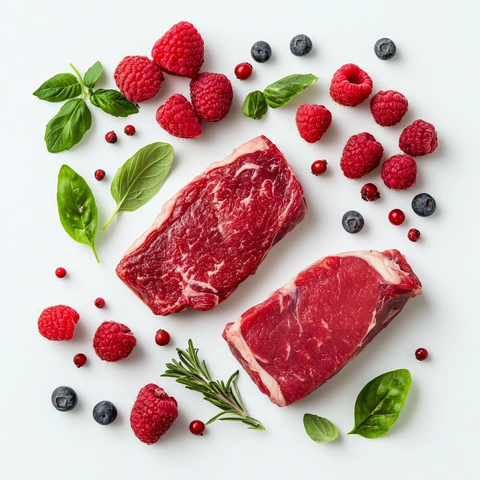 红果肉与莓果的组合