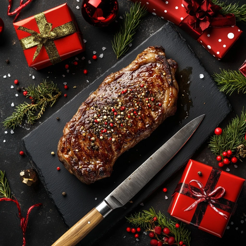 烤牛排大刀礼盒俯视图