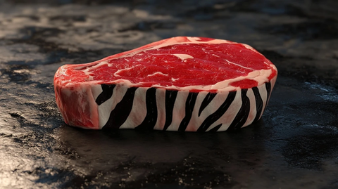 红心中带纹理牛排