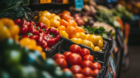 超市水果蔬菜陈列区