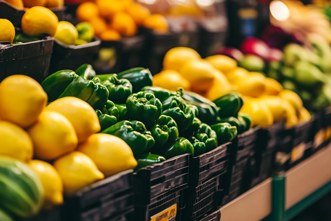 彩色蔬果市场摄影