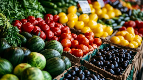超市水果蔬菜陈列区