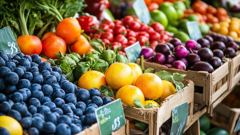 水果蔬菜市场展示