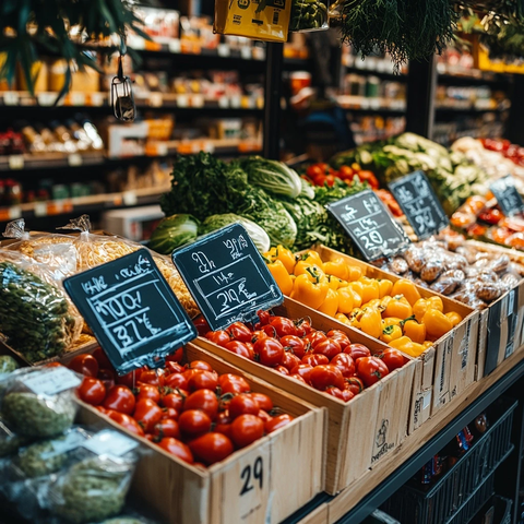 超市食品折扣标志