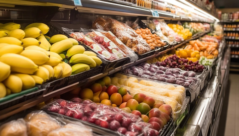 新鲜水果面包肉类调味品