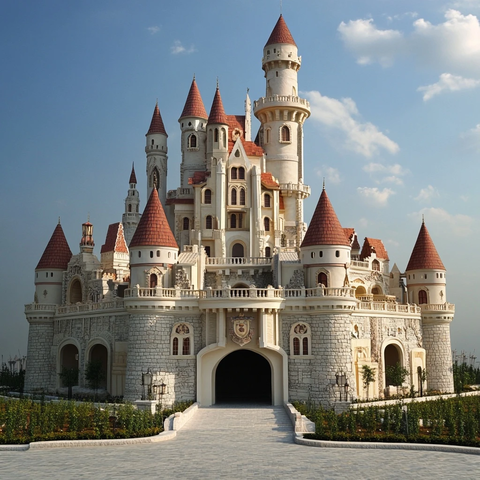 宏伟壮观的欧式城堡建筑