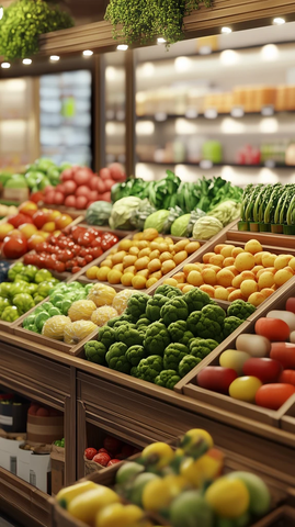 蔬菜摆放展示台