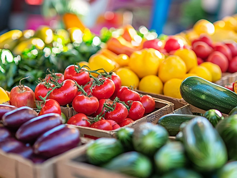 新鲜蔬菜水果绿叶集