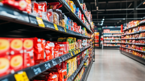 红色包装产品整齐排列