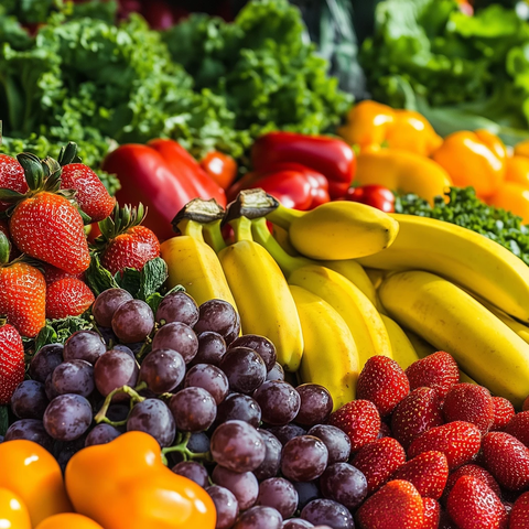 新鲜水果蔬菜市场展示