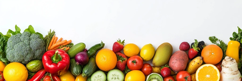 热带市场新鲜蔬果展示