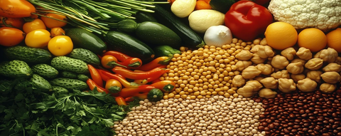 健康蔬菜水果豆类烹饪