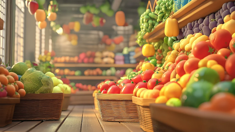 水果蔬菜丰富背景