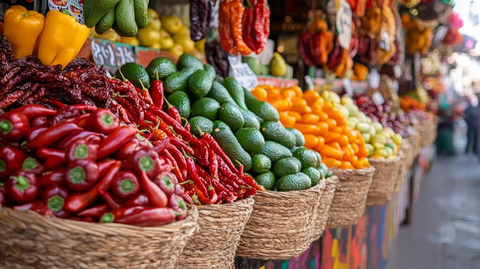 墨西哥食材市场摊位